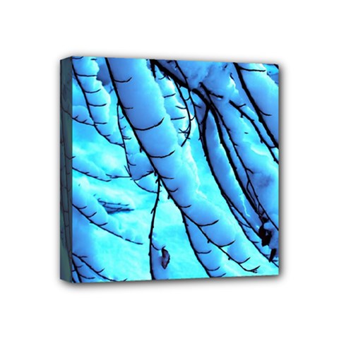 Winter Branch Tree Beech Snow Mini Canvas 4  X 4  (stretched) by Pakrebo