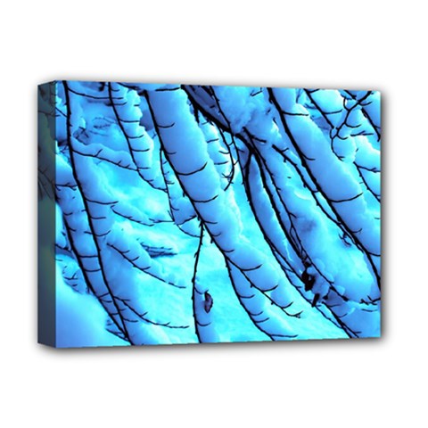 Winter Branch Tree Beech Snow Deluxe Canvas 16  X 12  (stretched)  by Pakrebo