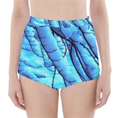 Winter Branch Tree Beech Snow High-waisted Bikini Bottoms by Pakrebo