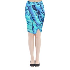 Winter Branch Tree Beech Snow Midi Wrap Pencil Skirt by Pakrebo