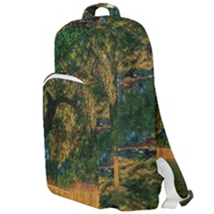 Nature Tree Sunset Giraffe Animal Double Compartment Backpack by Pakrebo