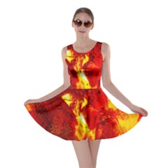 Bernstein Burning Stone Gem Skater Dress by Pakrebo