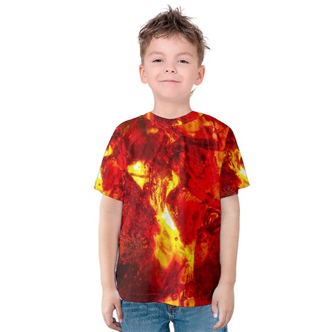 Bernstein Burning Stone Gem Kids  Cotton Tee by Pakrebo