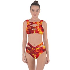 Bernstein Burning Stone Gem Bandaged Up Bikini Set  by Pakrebo