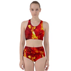 Bernstein Burning Stone Gem Racer Back Bikini Set by Pakrebo