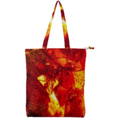 Bernstein Burning Stone Gem Double Zip Up Tote Bag by Pakrebo