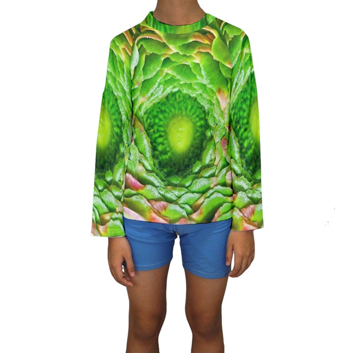 Ranunculus Blossom Bloom Nature Kids  Long Sleeve Swimwear