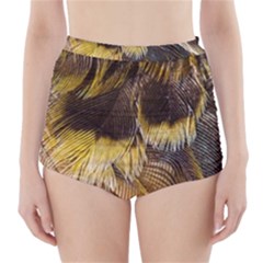 Wing Feather Bird Animal World High-waisted Bikini Bottoms by Pakrebo