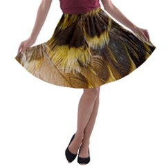 Wing Feather Bird Animal World A-line Skater Skirt by Pakrebo