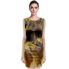 Wing Feather Bird Animal World Sleeveless Velvet Midi Dress by Pakrebo