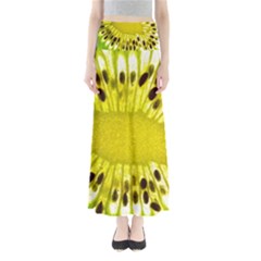 Kiwi Vitamins Eat Fresh Healthy Full Length Maxi Skirt by Pakrebo