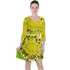 Kiwi Vitamins Eat Fresh Healthy Ruffle Dress by Pakrebo