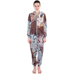 Paint Acrylic Paint Art Colorful Hooded Jumpsuit (ladies)  by Pakrebo