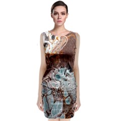 Paint Acrylic Paint Art Colorful Sleeveless Velvet Midi Dress