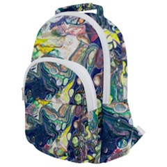 Paint Acrylic Paint Art Colorful Rounded Multi Pocket Backpack by Pakrebo