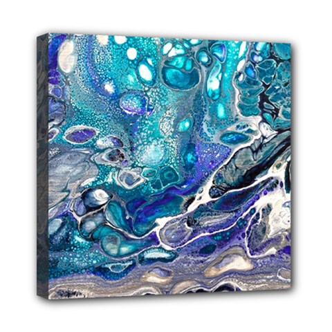 Paint Acrylic Paint Art Colorful Mini Canvas 8  X 8  (stretched)