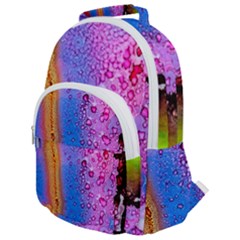 Art Abstract Background Color Rounded Multi Pocket Backpack by Pakrebo