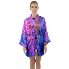 Art Abstract Background Color Long Sleeve Kimono Robe