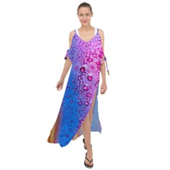 Art Abstract Background Color Maxi Chiffon Cover Up Dress