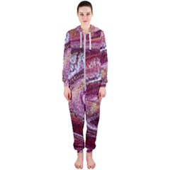 Paint Acrylic Paint Art Colorful Hooded Jumpsuit (ladies) 