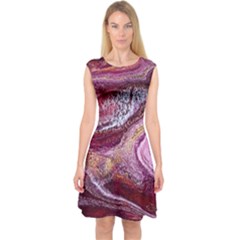 Paint Acrylic Paint Art Colorful Capsleeve Midi Dress