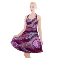 Paint Acrylic Paint Art Colorful Halter Party Swing Dress 