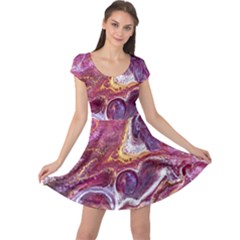 Paint Acrylic Paint Art Colorful Cap Sleeve Dress