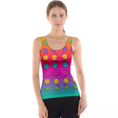 Roses In  Stunning Rainbows Tank Top