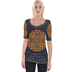 Background Design Pattern Tile Wide Neckline Tee