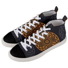 Background Design Pattern Tile Men s Mid-top Canvas Sneakers