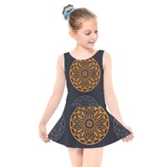 Background Design Pattern Tile Kids  Skater Dress Swimsuit by Mariart