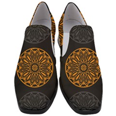 Background Design Pattern Tile Slip On Heel Loafers