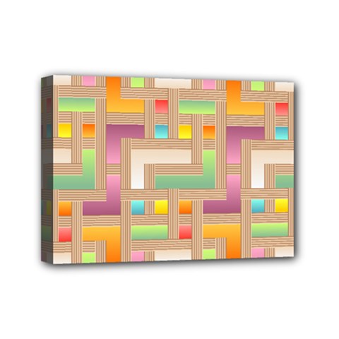 Abstract Background Colorful Mini Canvas 7  X 5  (stretched)