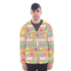 Abstract Background Colorful Men s Hooded Windbreaker