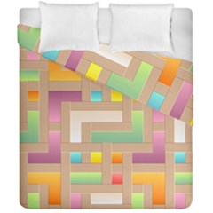 Abstract Background Colorful Duvet Cover Double Side (california King Size)