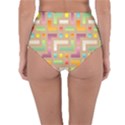 Abstract Background Colorful Reversible High-Waist Bikini Bottoms View2