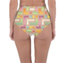 Abstract Background Colorful Reversible High-Waist Bikini Bottoms View4