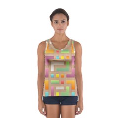 Abstract Background Colorful Sport Tank Top 