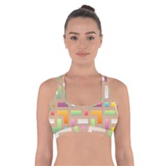 Abstract Background Colorful Cross Back Sports Bra