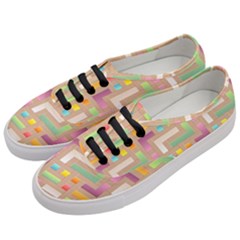 Abstract Background Colorful Women s Classic Low Top Sneakers