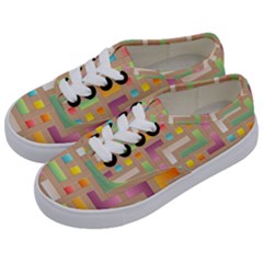 Abstract Background Colorful Kids  Classic Low Top Sneakers