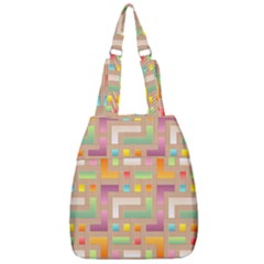 Abstract Background Colorful Center Zip Backpack