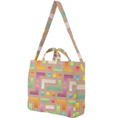 Abstract Background Colorful Square Shoulder Tote Bag