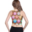 Background Colorful Abstract Brown Racer Back Crop Top View2