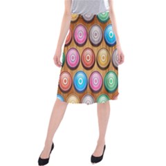 Background Colorful Abstract Brown Midi Beach Skirt