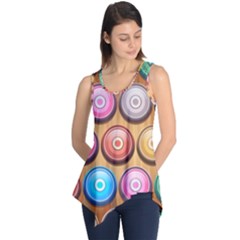 Background Colorful Abstract Brown Sleeveless Tunic