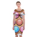 Background Colorful Abstract Brown Classic Short Sleeve Midi Dress View1