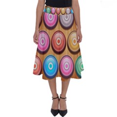 Background Colorful Abstract Brown Perfect Length Midi Skirt