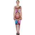 Background Colorful Abstract Brown Sleeveless Pencil Dress View1