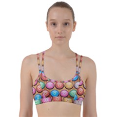 Background Colorful Abstract Brown Line Them Up Sports Bra